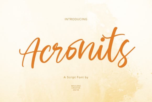 Acronits: A Bold Script for Modern Projects