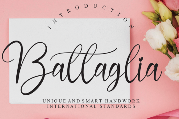 Battaglia: A Luxurious Handwritten Font for Creative Projects