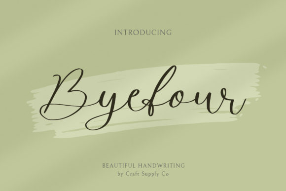 Byefour: A Handwritten Font for Modern Web Design
