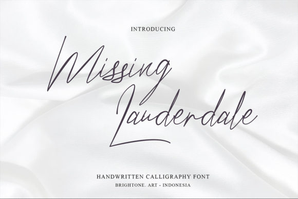 Discover Missing Lauderdale: A Handwritten Font for Elegant Publishing