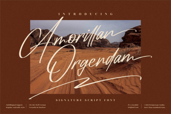 Enhance Your Brand with Amorillan Orgendam Font