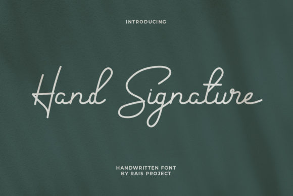 Hand Signature: A Delicate and Elegant Handwritten Font