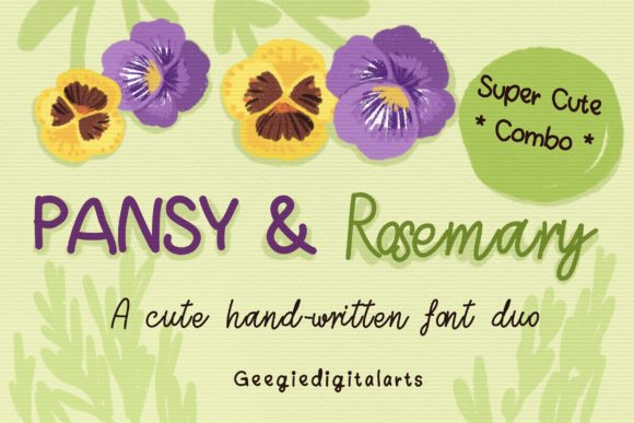 Pansy and Rosemary Duo: A Charming Script Amp Font