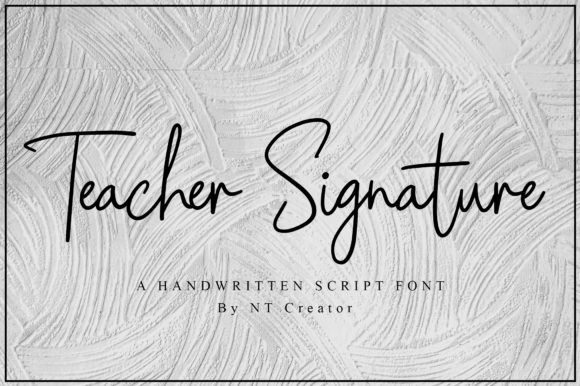 Teacher Signature: A Versatile Script Font for Web Design