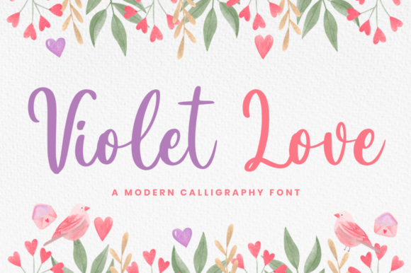 Violet Love: A Charming Script Font for Crafters