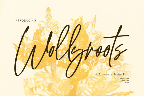 Wollyroots: A Charming Script Font for Web Design